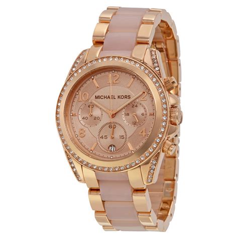 michael kors blair watch rose gold mk5943|Michael Kors Blair Chronograph Rose Dial Ladies Watch MK5943.